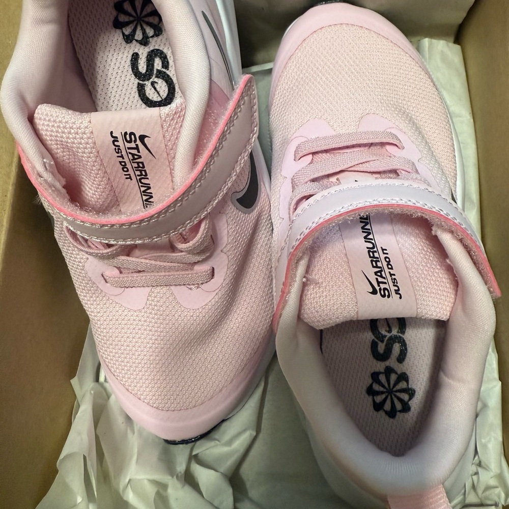 Nike Pink Velcro Strap Sneakers